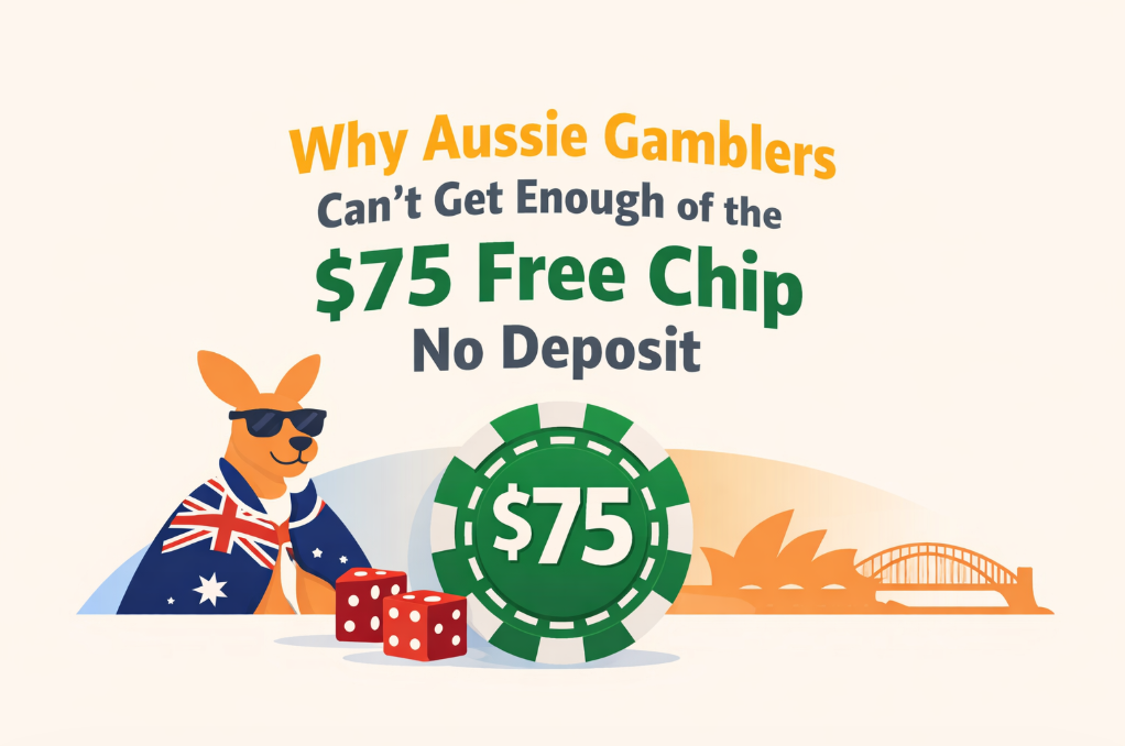 $75 Free Chip No Deposit for Aussie Gamblers